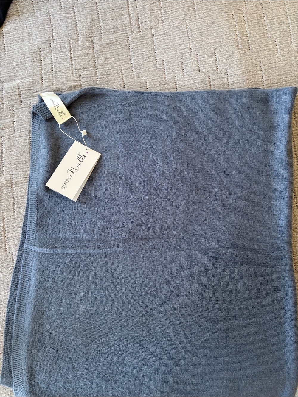 Simply Noelle Slate Blue Knit Wrap